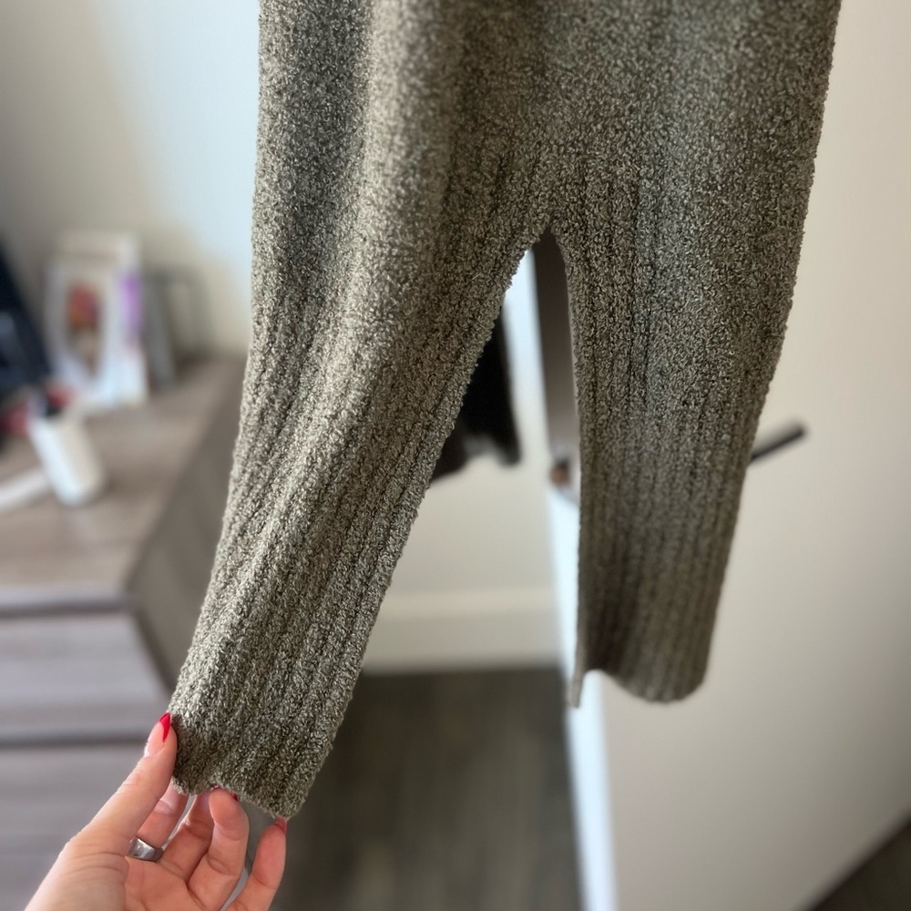 Barefoot Dreams CozyChic Lite Olive Green Duster Cardigan- L - Picture 7 of 9